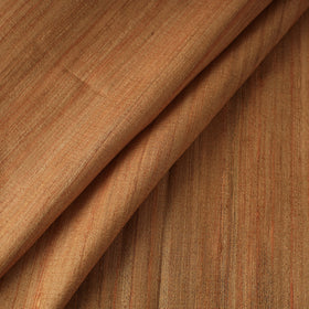 Brown Authentic Handwoven Tussar Silk Bhagalpuri Fabric 