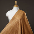 Brown Authentic Handwoven Tussar Silk Bhagalpuri Fabric 
