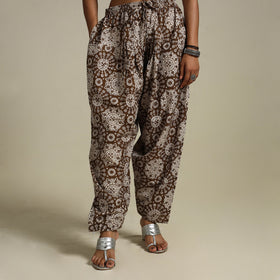 Brown Bagh Block Print Natural Dyed Cotton Salwar