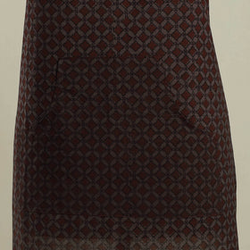 Buy Brown Bagh Block Print Cotton Apron with Pocket