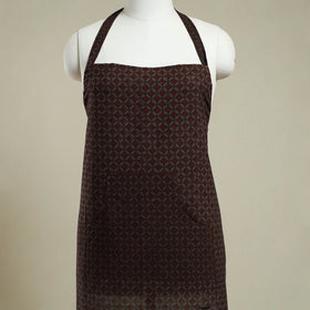 Buy Brown Bagh Block Print Cotton Apron with Pocket