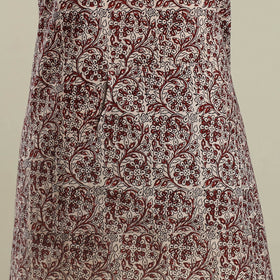 Buy Brown Bagh Block Print Cotton Apron with Pocket