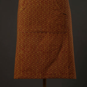 Brown - bagh cotton apron with pocket 28 - handcrafted
