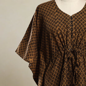 Brown - Bagh Mosaic Fusion Cotton Kaftan (Short) 13