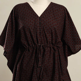 Brown Bagh Print Cotton Kaftan (Short)