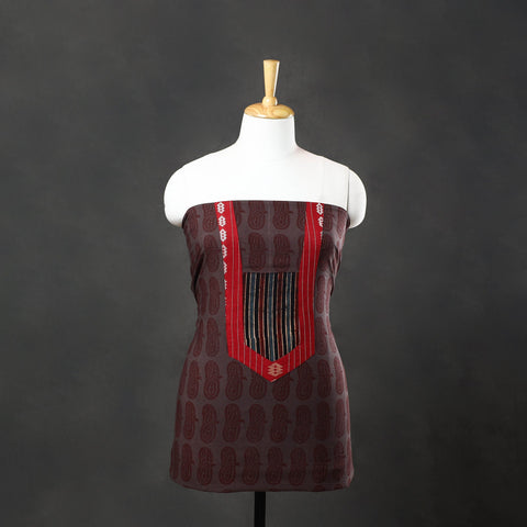 Brown - bagh cotton unstitched kurta material