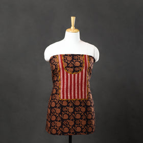Brown - bagh cotton unstitched kurta material