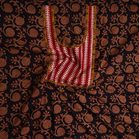 Brown - bagh cotton unstitched kurta material