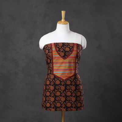 Brown - bagh cotton unstitched kurta material