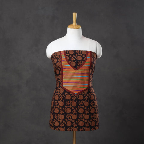 Brown - bagh cotton unstitched kurta material