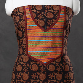 Brown - bagh cotton unstitched kurta material