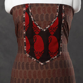 Brown - bagh cotton unstitched kurta material