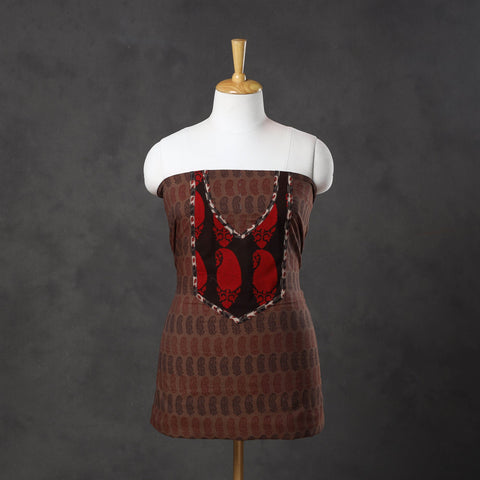 Brown - bagh cotton unstitched kurta material