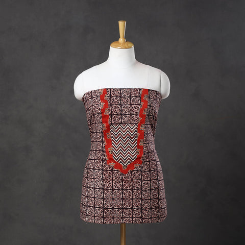 Brown - bagh cotton unstitched kurta material