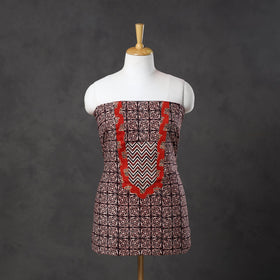 Brown - bagh cotton unstitched kurta material