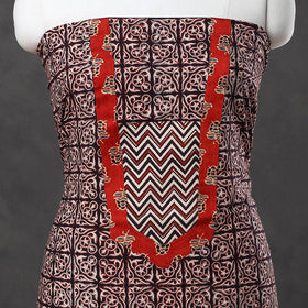 Brown - bagh cotton unstitched kurta material
