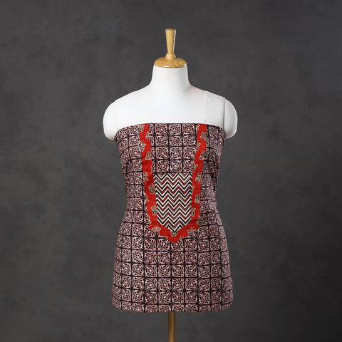 Brown - bagh cotton unstitched kurta material