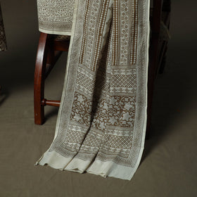 Bagh hand block print natural dyed cotton 3pc unstitched