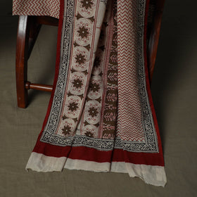 Bagh hand block print natural dyed cotton 3pc unstitched