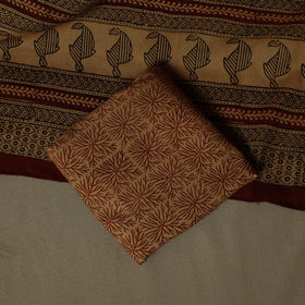Bagh hand block print natural dyed cotton 3pc unstitched