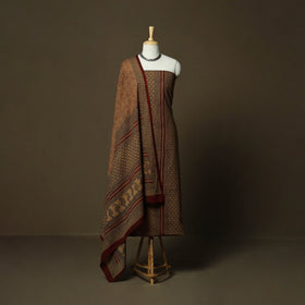 Bagh hand block print natural dyed cotton 3pc unstitched