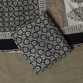 Bagh hand block print natural dyed cotton 3pc unstitched