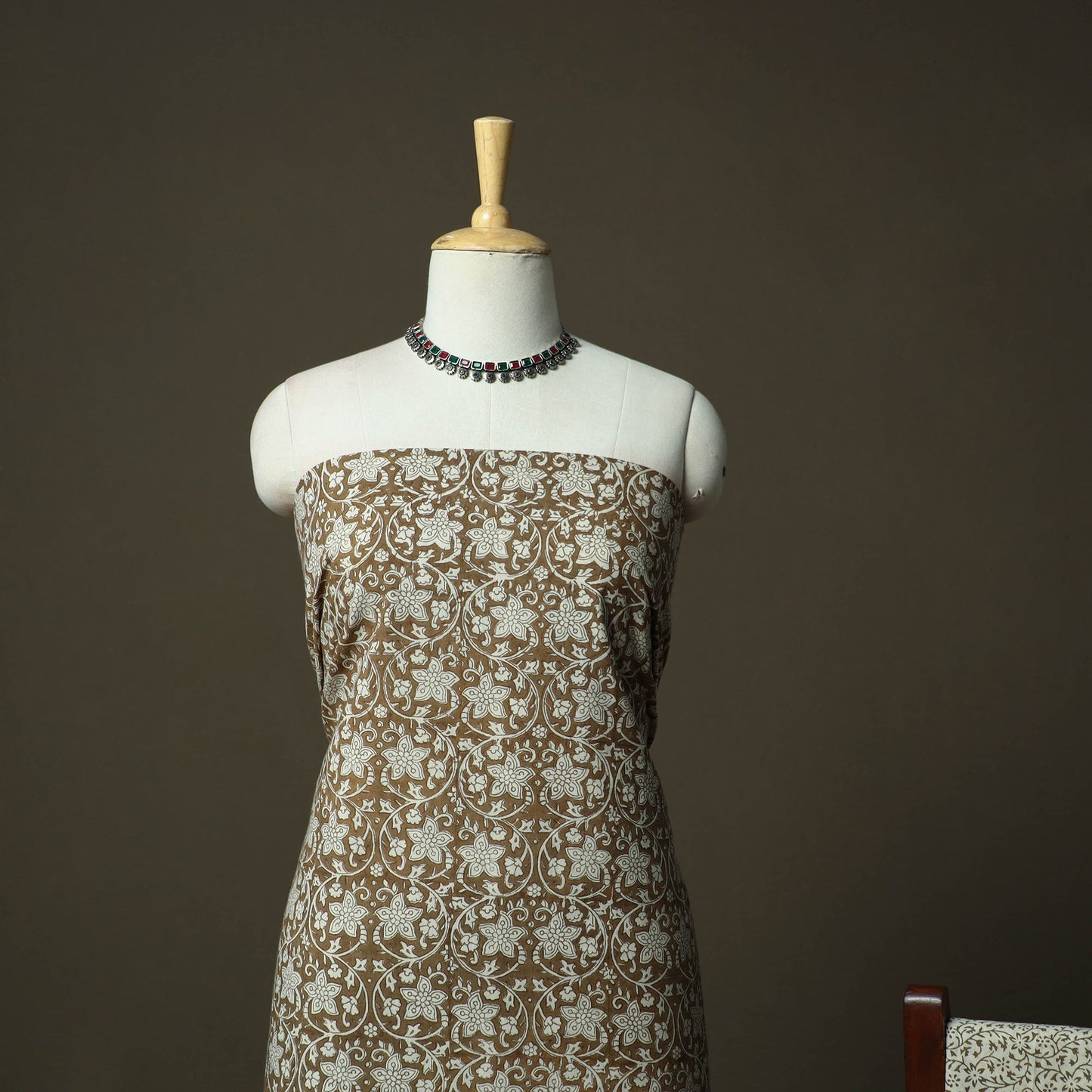 Bagh hand block print natural dyed cotton 3pc unstitched