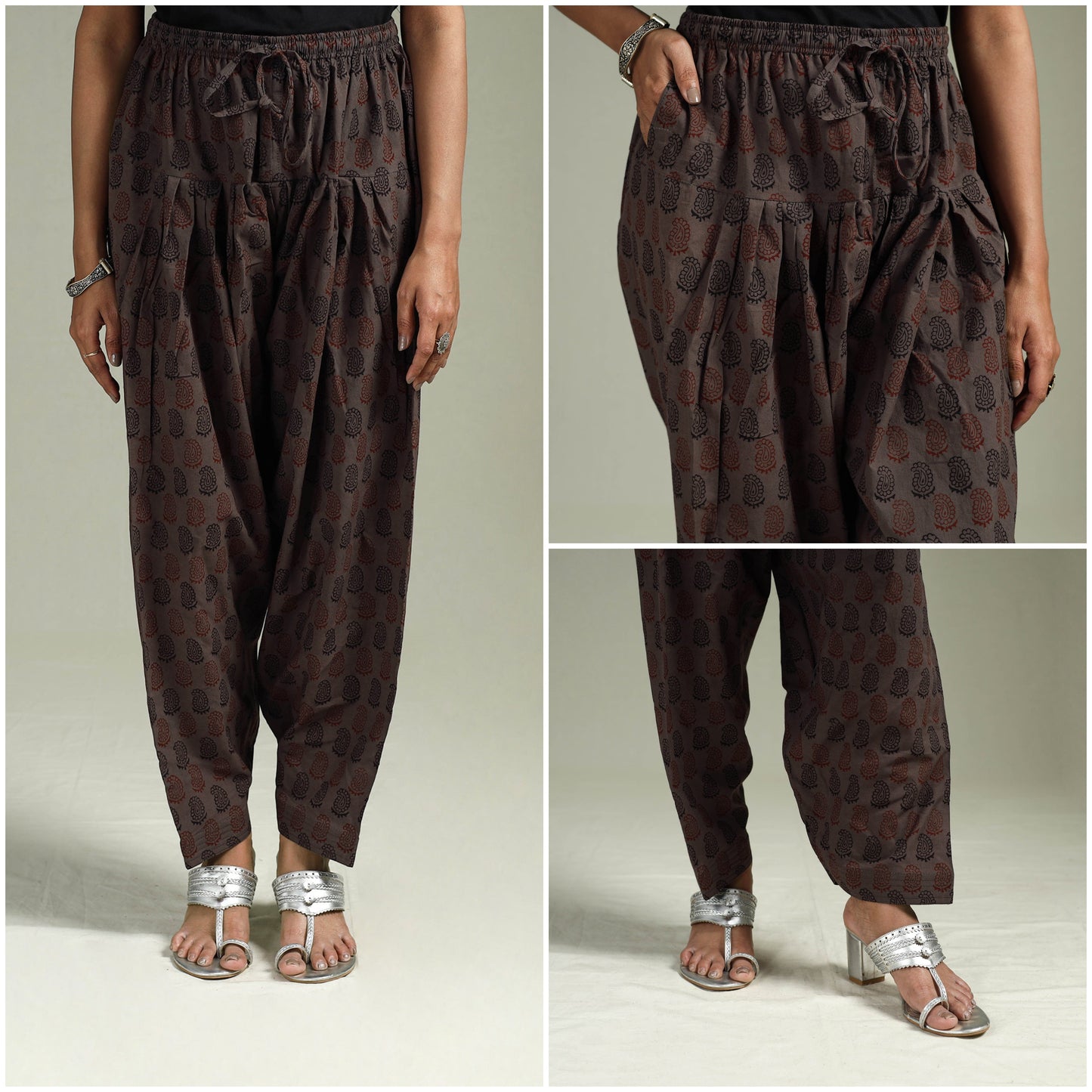 Bagh hand block print natural dyed cotton salwar 02