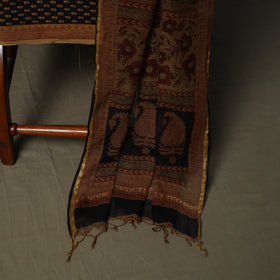Bagh hand block print natural dyed kota doria cotton 3pc