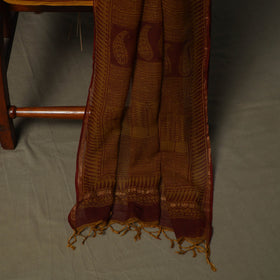 Bagh hand block print natural dyed kota doria cotton 3pc