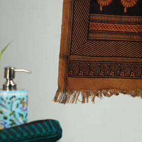 Brown Bagh Hand Block Print Cotton Handloom Towel