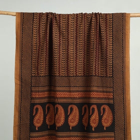 Brown Bagh Hand Block Print Cotton Handloom Towel