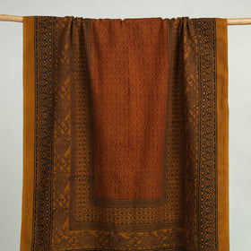 Brown Bagh Hand Block Print Cotton Handloom Towel