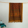 Brown Bagh Hand Block Print Cotton Handloom Towel