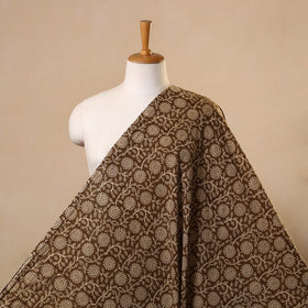 Brown Bagh Hand Block Print Natural Dyed Cotton Fabric