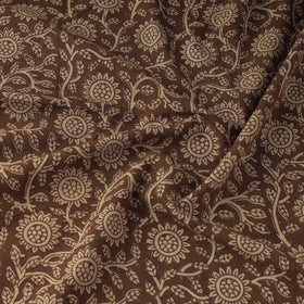 Brown Bagh Hand Block Print Natural Dyed Cotton Fabric