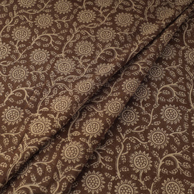 Brown Bagh Hand Block Print Natural Dyed Cotton Fabric
