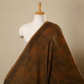 Brown - bagh hand natural dyed cotton fabric 03