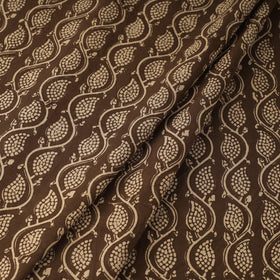 Brown Bagh Hand Block Print Natural Dyed Cotton Fabric