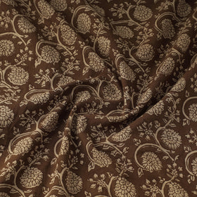 Brown Bagh Hand Block Print Natural Dyed Cotton Fabric