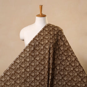 Brown Bagh Hand Block Print Natural Dyed Cotton Fabric