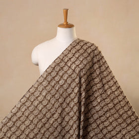 Brown - bagh hand natural dyed cotton fabric 07