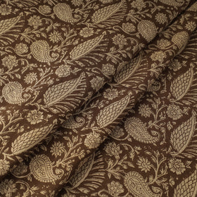 Brown Bagh Hand Block Print Natural Dyed Cotton Fabric
