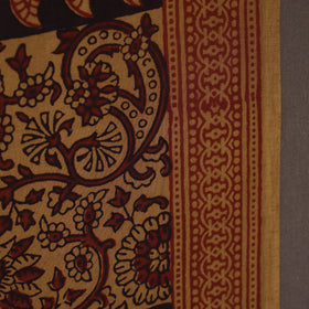 Brown Bagh Hand Block Print Natural Dyed Cotton Fabric