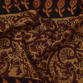 Brown Bagh Hand Block Print Natural Dyed Cotton Fabric