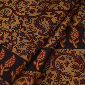 Brown Bagh Hand Block Print Natural Dyed Cotton Fabric