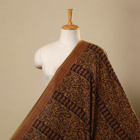 Brown Bagh Hand Block Print Natural Dyed Cotton Fabric