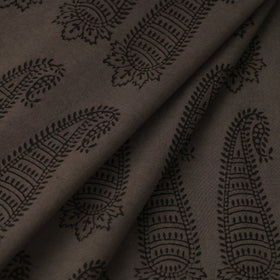 Brown Bagh Hand Block Print Natural Dyed Cotton Fabric