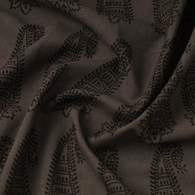 Brown Bagh Hand Block Print Natural Dyed Cotton Fabric