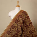 Brown Bagh Hand Block Print Natural Dyed Cotton Fabric